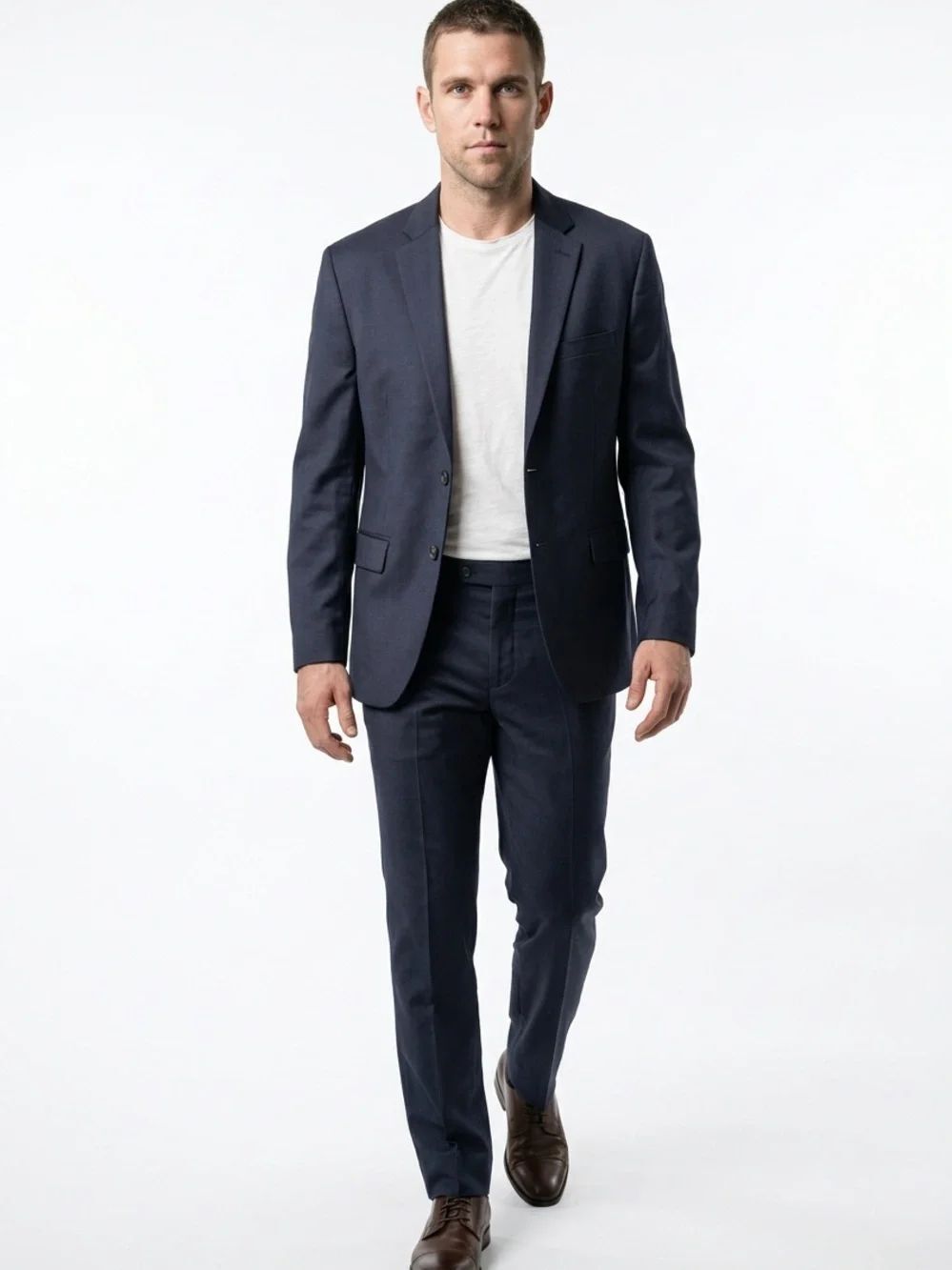 LAUREN RALPH LAUREN | Navy Blue Wool Blazer Men’s Size 48S Made Canada 2 Button